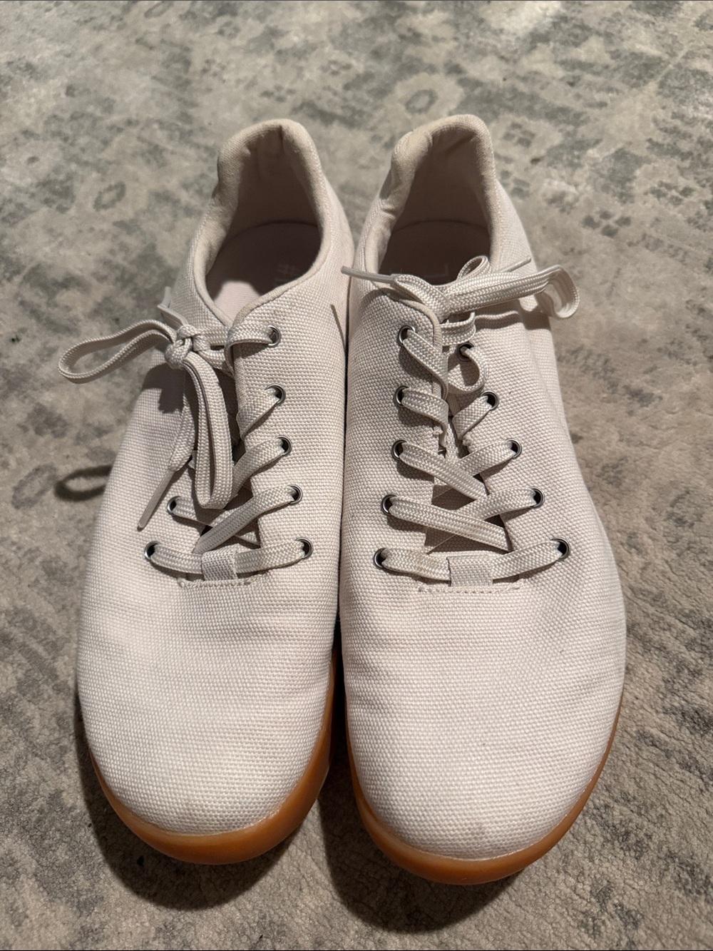 NOBULL Canvas Sneakers in Off-White with Gum Sole